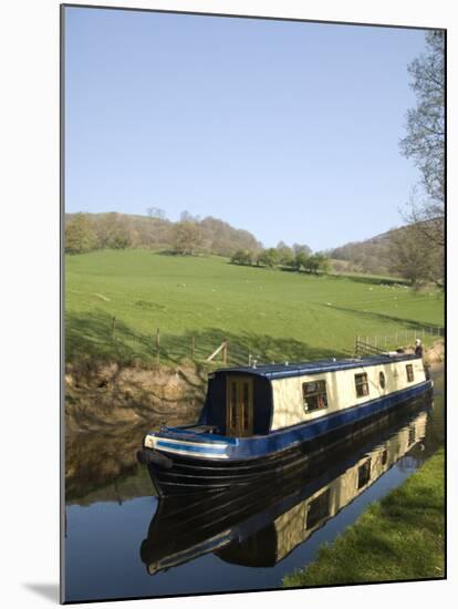 Narrow Boat Cruising the Llangollen Canal, Wales, United Kingdom, Europe-Richard Maschmeyer-Mounted Photographic Print