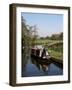 Narrow Boat Moored Waiting to Enter Craft Lock, Sutton Green, Surrey, England-Pearl Bucknall-Framed Photographic Print