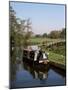 Narrow Boat Moored Waiting to Enter Craft Lock, Sutton Green, Surrey, England-Pearl Bucknall-Mounted Photographic Print