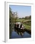 Narrow Boat Moored Waiting to Enter Craft Lock, Sutton Green, Surrey, England-Pearl Bucknall-Framed Photographic Print