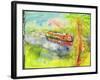 Narrow Boat on the River Lea-Brenda Brin Booker-Framed Giclee Print