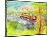 Narrow Boat on the River Lea-Brenda Brin Booker-Mounted Giclee Print