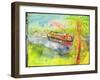 Narrow Boat on the River Lea-Brenda Brin Booker-Framed Giclee Print