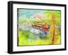 Narrow Boat on the River Lea-Brenda Brin Booker-Framed Giclee Print