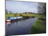 Narrow Boat on the Worcester and Birmingham Canal, Tardebigge Locks, Worcestershire, England-David Hughes-Mounted Photographic Print
