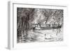 Narrow boats Cambridge, 2005,-Vincent Alexander Booth-Framed Giclee Print