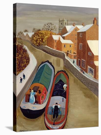 Narrow Boats-Margaret Loxton-Stretched Canvas