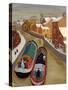 Narrow Boats-Margaret Loxton-Stretched Canvas