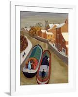 Narrow Boats-Margaret Loxton-Framed Giclee Print