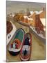 Narrow Boats-Margaret Loxton-Mounted Giclee Print