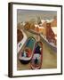 Narrow Boats-Margaret Loxton-Framed Giclee Print