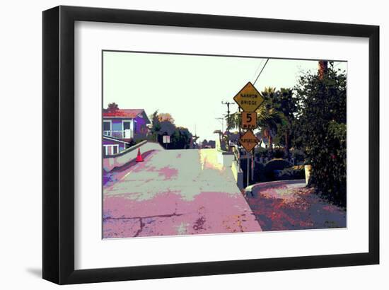 Narrow Bridge, Venice Beach, California-Steve Ash-Framed Giclee Print