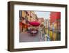 Narrow Canal among Old Colorful Brick Houses in Venice-Alan64-Framed Photographic Print