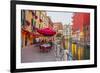 Narrow Canal among Old Colorful Brick Houses in Venice-Alan64-Framed Photographic Print