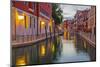Narrow Canal among Old Colorful Brick Houses in Venice-Alan64-Mounted Photographic Print