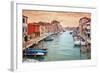 Narrow Canal among Old Colorful Houses on Island of Murano, near Venice in Italy.-Petr Jilek-Framed Photographic Print