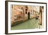 Narrow Canal and Gondola. Venice. Italy-Tom Norring-Framed Photographic Print