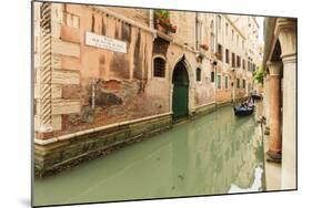 Narrow Canal and Gondola. Venice. Italy-Tom Norring-Mounted Photographic Print