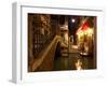 Narrow Canal in Venice at Night, Italy.  Ponte Dei Ferai-A_nella-Framed Photographic Print