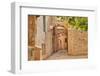 Narrow Cobbled Street among Traditional Stoned Houses of Jewish Quarter at Old Historic Part of Jer-rglinsky-Framed Photographic Print