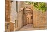 Narrow Cobbled Street among Traditional Stoned Houses of Jewish Quarter at Old Historic Part of Jer-rglinsky-Mounted Photographic Print