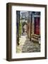 Narrow Cobblestone Sermoneta Italy-George Oze-Framed Photographic Print