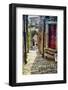 Narrow Cobblestone Sermoneta Italy-George Oze-Framed Photographic Print