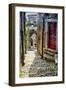 Narrow Cobblestone Sermoneta Italy-George Oze-Framed Photographic Print