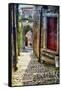 Narrow Cobblestone Sermoneta Italy-George Oze-Framed Stretched Canvas