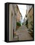 Narrow Cobblestone Street, Arles, Provence, France-Lisa S. Engelbrecht-Framed Stretched Canvas