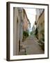 Narrow Cobblestone Street, Arles, Provence, France-Lisa S. Engelbrecht-Framed Premium Photographic Print