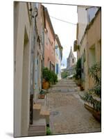 Narrow Cobblestone Street, Arles, Provence, France-Lisa S. Engelbrecht-Mounted Premium Photographic Print