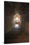 Narrow Corridors Inside the Abbey of Mont San Michel Monastery Off the Normandy Coast of France-Paul Dymond-Stretched Canvas