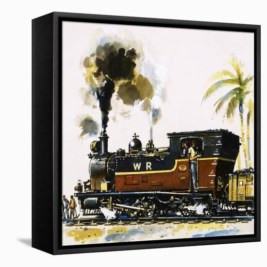 Narrow Guage Wt Class Bagnall-Built Tank Engine on the Western Railways-John S. Smith-Framed Stretched Canvas