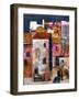 Narrow Houses, 2023 (Acrylic on Canvas)-Margaret Coxall-Framed Giclee Print