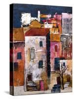 Narrow Houses, 2023 (Acrylic on Canvas)-Margaret Coxall-Stretched Canvas