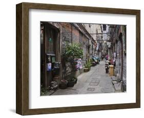 Narrow Lanes in Traditional Residence, Shanghai, China-Keren Su-Framed Photographic Print