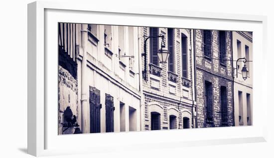 Narrow street and houses, Honfleur, Normandy, France-Russ Bishop-Framed Photographic Print