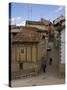 Narrow street, Anguiano, La Rioja, Spain-Janis Miglavs-Stretched Canvas