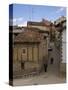 Narrow street, Anguiano, La Rioja, Spain-Janis Miglavs-Stretched Canvas