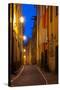 Narrow Street at Dusk, Gamla Stan, Stockholm, Sweden, Scandinavia, Europe-Frank Fell-Stretched Canvas