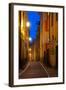 Narrow Street at Dusk, Gamla Stan, Stockholm, Sweden, Scandinavia, Europe-Frank Fell-Framed Photographic Print