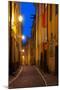 Narrow Street at Dusk, Gamla Stan, Stockholm, Sweden, Scandinavia, Europe-Frank Fell-Mounted Photographic Print