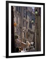 Narrow Street, Bonifacio, Corsica, France-Adam Woolfitt-Framed Photographic Print