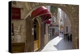 Narrow Street, Budva Old Town, Budva, Montenegro, Europe-Frank Fell-Stretched Canvas