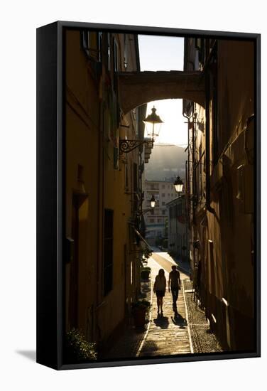 Narrow Street, Imperia, Liguria, Italy, Europe-Frank Fell-Framed Stretched Canvas