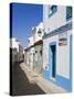 Narrow Street in Ferragudo Fishing Village, Portimao City, Algarve, Portugal, Europe-Richard Cummins-Stretched Canvas