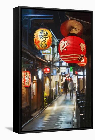 Narrow Street in Pontocho-Jon Hicks-Framed Stretched Canvas