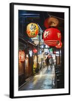 Narrow Street in Pontocho-Jon Hicks-Framed Photographic Print