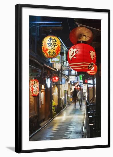 Narrow Street in Pontocho-Jon Hicks-Framed Photographic Print